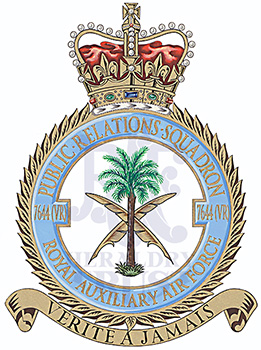 No 7644 (VR)  Squadron RAuxAF badge