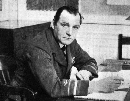 Air Vice Marshal Sir Godfrey Paine at his desk