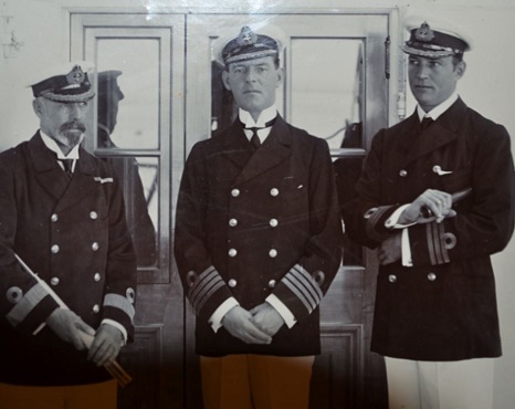 Commander Godfrey Paine (right) possibly whilst Executive officer, HMS Renown