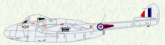 Vampire FB Mk 5 of No 185 Squadron