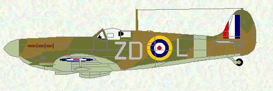 Spitfire IIB of No 222 Squadron