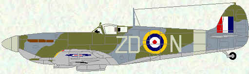 Spitfire VB of No 222 Squadron