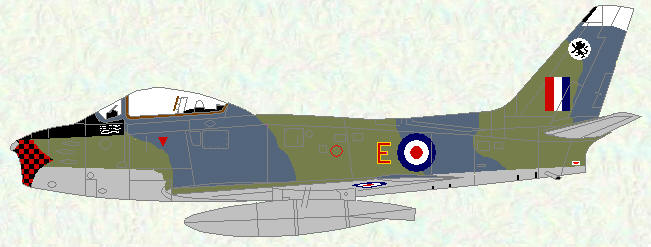 Sabre F Mk 4 of No 234 Squadron (original markings)