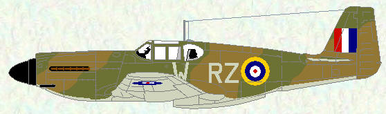 Mustang I of No 241 Squadron (Temperate land scheme)
