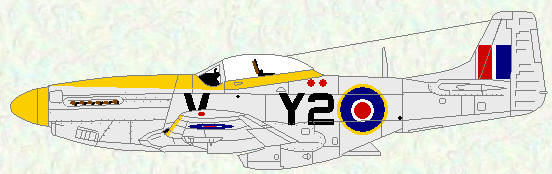 Mustang IV of No 442 Squadron (natural metal finish)