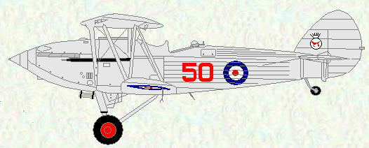 Hawker Hind of No 50 Squadron