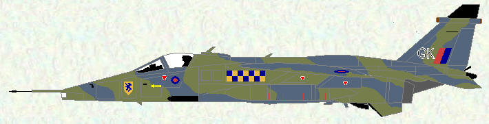 Jaguar GR Mk 1 of No 54 Squadron (Grey/Green scheme)