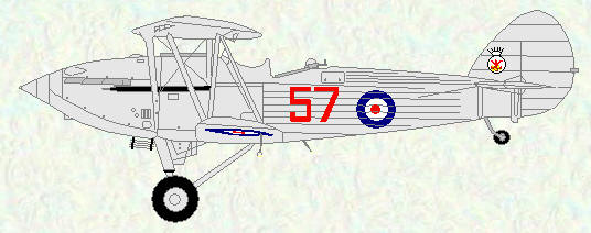 Hawker Hind of No 57 Squadron