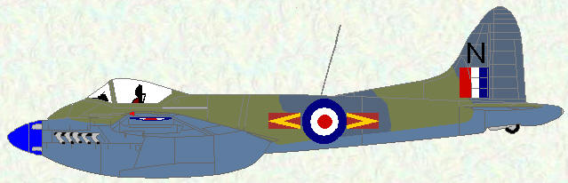 Hornet F Mk 3 of No 80 Squadron (camouflage scheme)