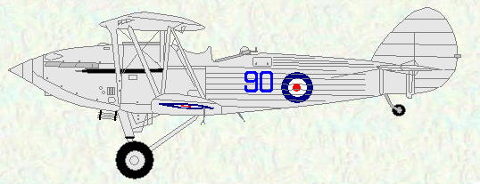 Hawker Hind of No 90 Squadron