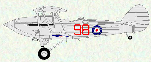 Hawker Hind of No 98 Squadron