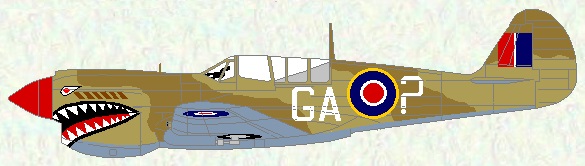 Kittyhawk IV of No 112 Squadron