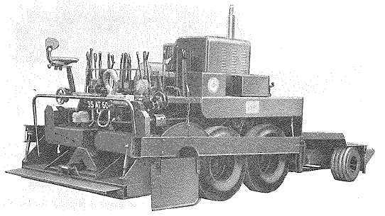 Blaw-Knox asphalt finisher, 100 TPH, Model PF 90 - from rear