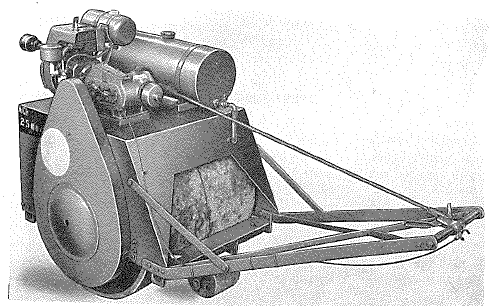 Green 'Unirol', 11 cwt, motor roller (hand guided)