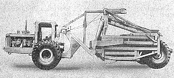 Le Tourneau Scraper, 12 cu yd, Motorised, Model Super C Tournapull