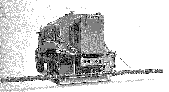 Phoenix Bitumen/Tar pressure distributor (lorry mounted), 1,000 gal, Model D - working