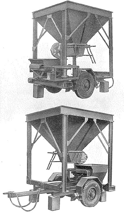 Road Machines 20 cu yd concrete weight batcher (mobile) Mk 2 - travelling position