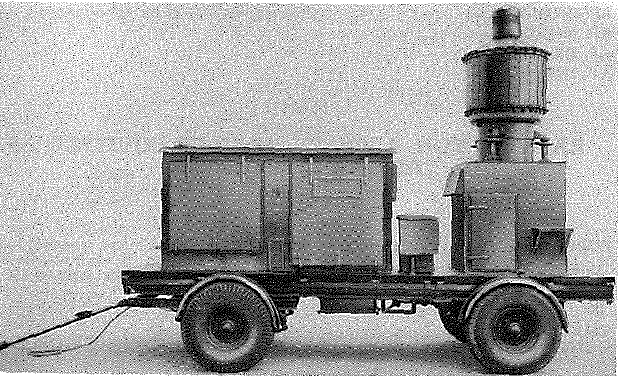 Eagle, 5 ton, 4-wheel, trailer equipped as aerial lighthouse