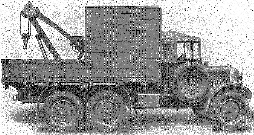 Crossley, 3 ton, 6x4 chassis with  Breakdown body