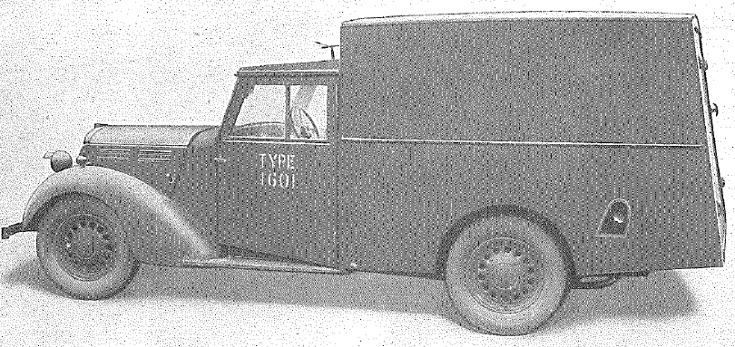 Standard, 12 cwt, 4x2, chassis with DRLS Van body