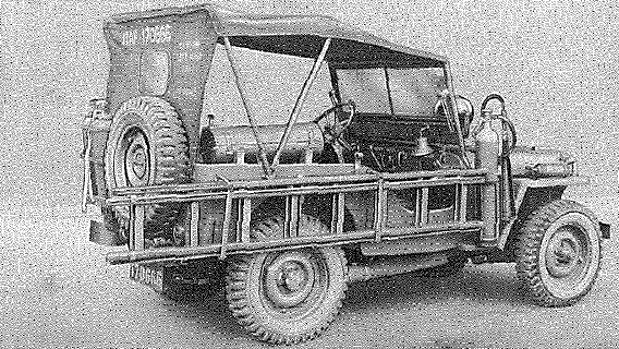 Ford/Willys, 5 cwt, 4x4, equipped as Aircraft Crash Rescue Tender - from rear