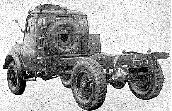 Austin, 1 ton, 4x4, Type K9/WD GS chassis - from rear