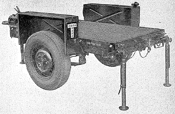 Brockhouse, 10 cwt, 2-wheel trailer chassis - from rear
