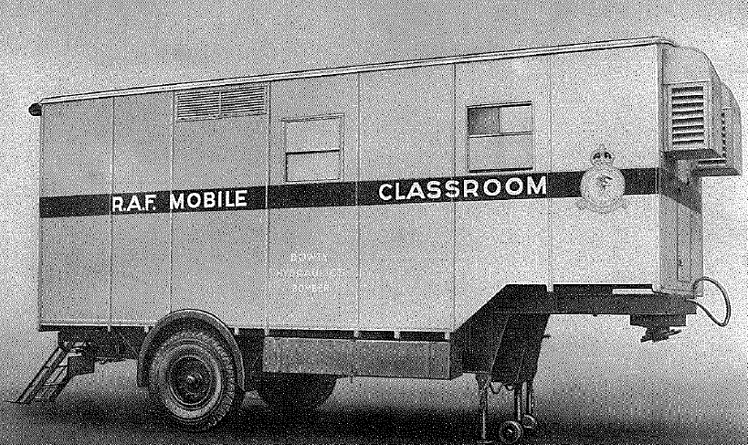 Tasker, 8 ton, 2-wheeled, drop frame, semi-trailer/mobile classroom