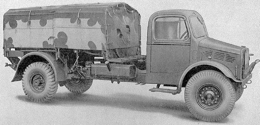 Bedford, 3 ton, 4x2, Model OY chassis with 350-gallon water tank