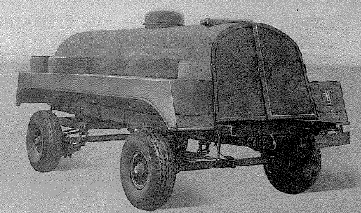 Brockhouse, Mk 1, 4-wheeled trailer with 450-gallon oil tank - from rear