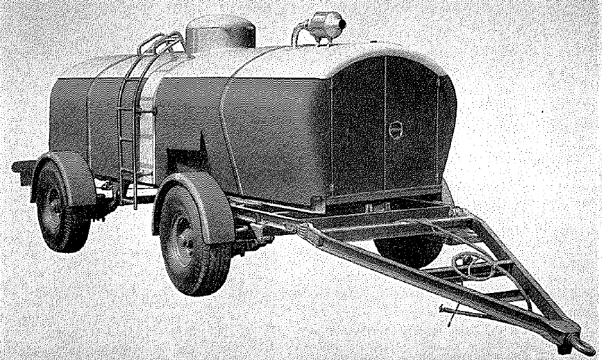 Eagle, 4-wheeled trailer equipped as 450-gallon Oil Replenishment Tanker Mk 2