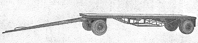 Hands trailer, 7 ton, 4-twin wheels, low loading flat platform