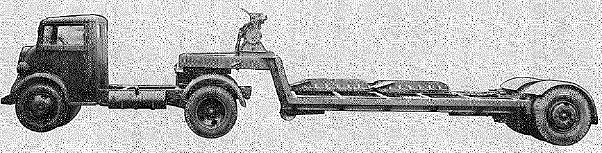 Tasker semi-trailer, 8/9-ton, 4-wheel, excavator carrying