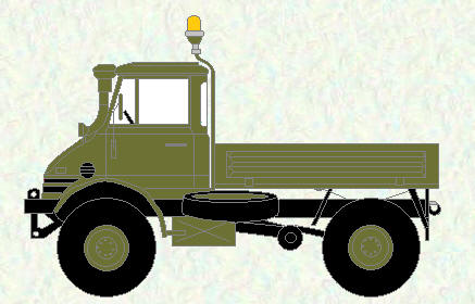 Tractor, Wheeled, Industrial, Aircraft Support, Multipurpose, Unimog 406-120
