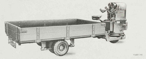 Truck, Fixed Platform, Powered, 2-ton, 3x1, Lister CL/NU9G from rear