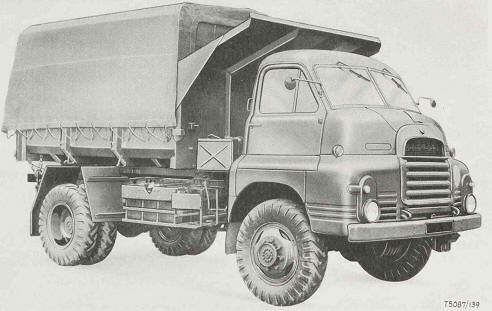 Truck, Tipper, with winch, 3-ton, 4x4, Bedford