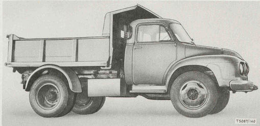 Truck, Tipper, 3-ton, 4x2, Bedford J5 SC3