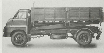 Truck, Cargo, Elevating Body, 7-ton, 4x2, Aircraft Loading, 10-ft lift, Bedford SLC3 body lowered