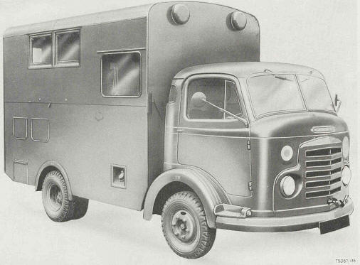 Truck, Van, Test, Bomb release, 2-ton, 4x2, Karrier Bantam Mk 5