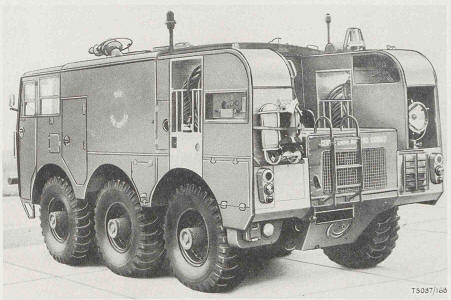 Truck, Fire Fighting, Foam, Mark 6A, 6x6, Alvis from rear