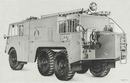 Truck, Fire Fighting, Foam, Mark 7, 6x6, Thorneycroft TFA/B81 from rear
