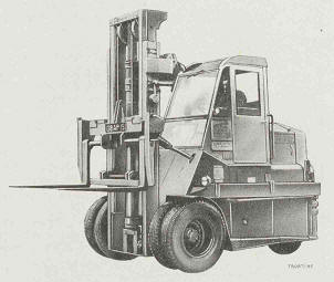 Truck, Lift, Fork, Diesel, 12000/24/12 Ransomes and Rapier 12/14, forks lowered