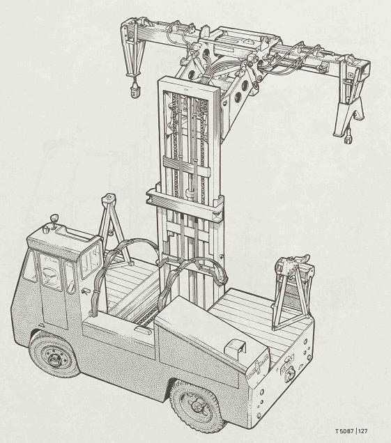 Truck, Lift, Fork , Self-Side Loading, Lancer, 4x2 with missile beam fitted