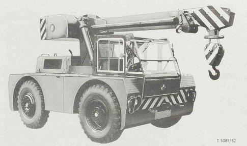 Crane, Wheel  Mounted, 4-ton, Fully-slewing, 4x2, Iron Fairey, Type 4FM from front