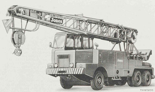 Crane, Truck Mounted, 12.5-ton, Fully Slewing, 6x6, Jones, 10-10 (GP and Aircraft lifting)