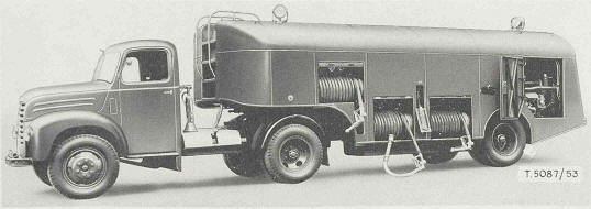 Semi-Trailer, Fuel Servicing, Aircraft, 10-ton, two (twin) wheeled, 2,000-gal, Carrimore (drop frame) (Avtur/Avtag, Pressure/Open line)