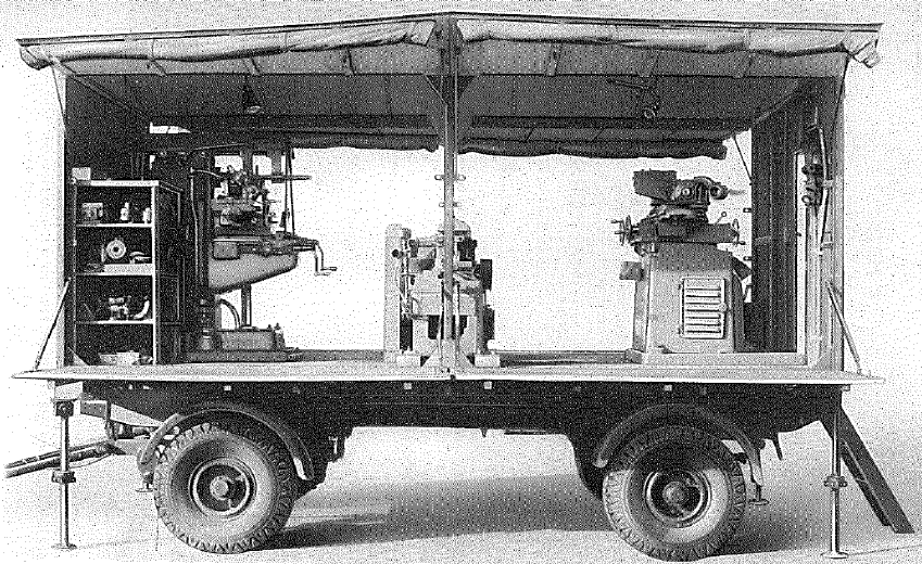 Brockhouse, 5 ton, 4-wheel, Mk 2 trailer, equipped as ACS Type B Workshop - open