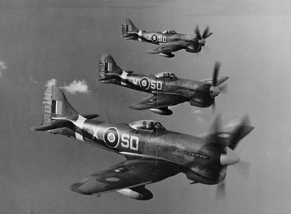 Gilbert Wild flying 'X' of No 501 Squadron - 1944